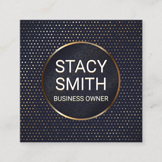 Abstracte lijnen | Goudgespikkelde banner Vierkante Visitekaartje (Voorkant)