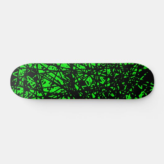 Abstracte lijnen - groen persoonlijk skateboard (Horizontaal)
