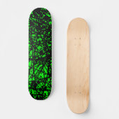 Abstracte lijnen - groen persoonlijk skateboard (Voorkant)