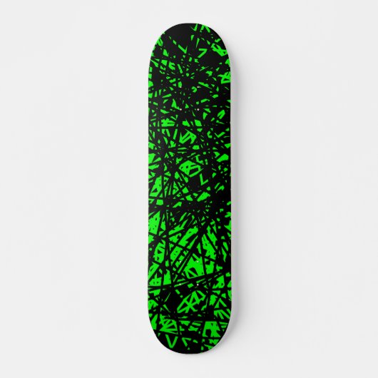 Abstracte lijnen - groen persoonlijk skateboard (Voorkant)