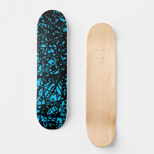 Abstracte lijnen - Hemelblauw Skateboard (Voorkant)