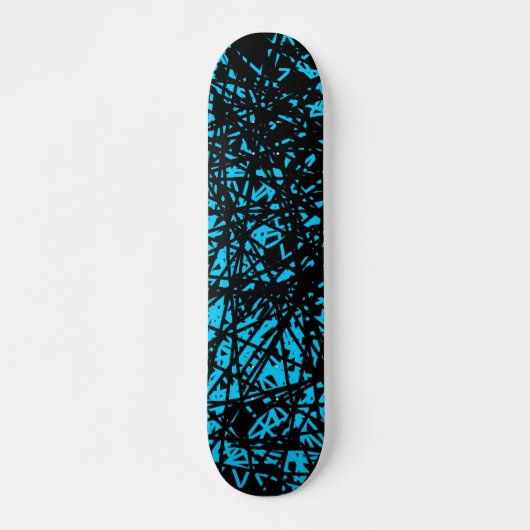 Abstracte lijnen - Hemelblauw Skateboard (Voorkant)