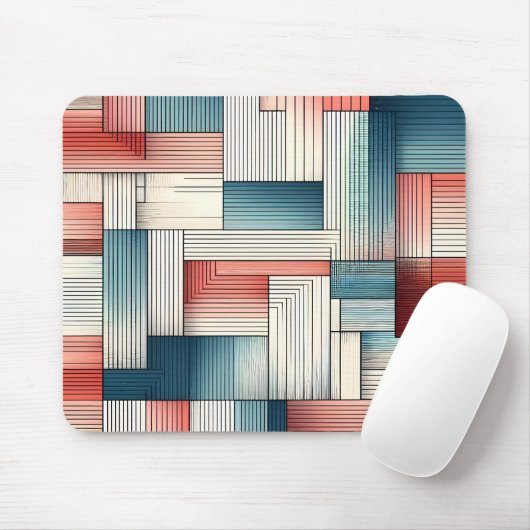 Abstracte lijnen in harmonie muismat (Met muis)