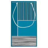 Abstracte lijnen klein cadeauzakje (Achterkant)