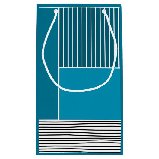 Abstracte lijnen klein cadeauzakje (Achterkant)