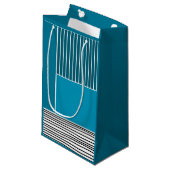 Abstracte lijnen klein cadeauzakje (Voorkant Gekanteld)