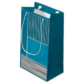 Abstracte lijnen klein cadeauzakje (Achterkant Gekanteld)