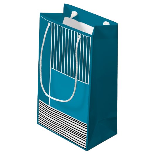 Abstracte lijnen klein cadeauzakje (Achterkant Gekanteld)