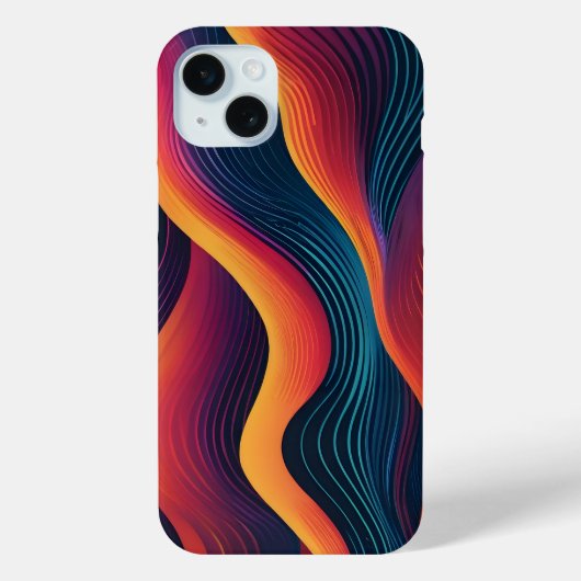 Abstracte lijnen kunstpatroon Case-Mate iPhone case (Achterkant)