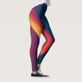 Abstracte lijnen kunstpatroon leggings (Rechts)