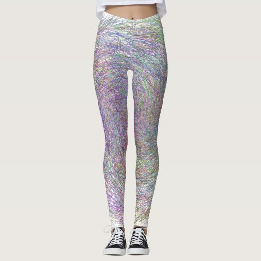 Abstracte lijnen leggings (Voorkant)