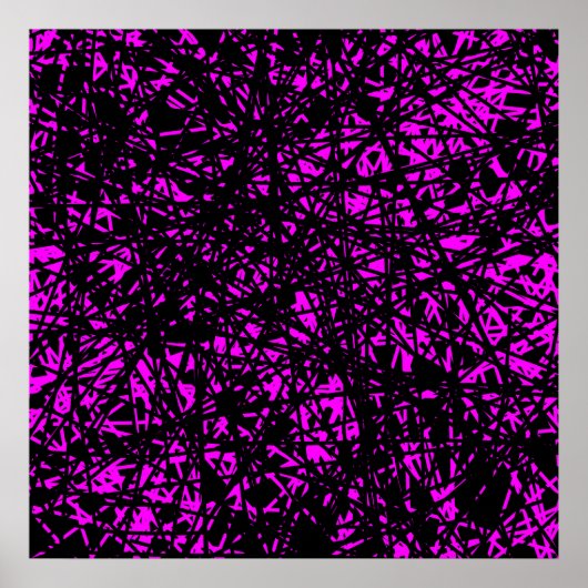 Abstracte lijnen - Magenta Poster (Voorkant)