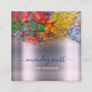 Abstracte lijnen maken van Artist Influencer Blogg Vierkante Visitekaartje