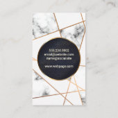 Abstracte lijnen | Marmer Visitekaartje (Achterkant)