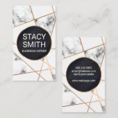 Abstracte lijnen | Marmer Visitekaartje (Voorkant / Achterkant)