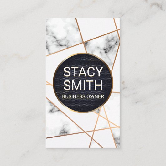 Abstracte lijnen | Marmer Visitekaartje (Voorkant)