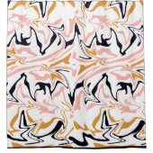 Abstracte lijnen modern douchegordijn (Voorkant)