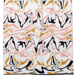 Abstracte lijnen modern douchegordijn