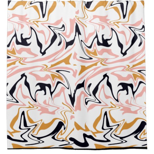 Abstracte lijnen modern douchegordijn (Voorkant)