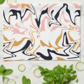 Abstracte lijnen modern theedoek (Gevouwen)