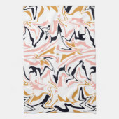 Abstracte lijnen modern theedoek (Verticaal)