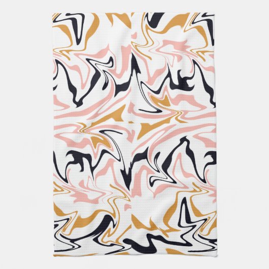 Abstracte lijnen modern theedoek (Verticaal)