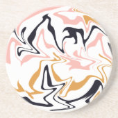 Abstracte lijnen modern zandsteen onderzetter (Voorkant)