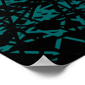 Abstracte lijnen - Moss Green Poster (Hoek)