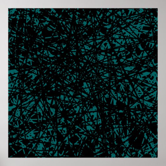 Abstracte lijnen - Moss Green Poster (Voorkant)