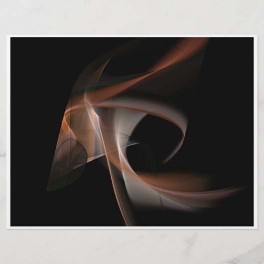 Abstracte lijnen op donker zonder tekst flyer (Voorkant)