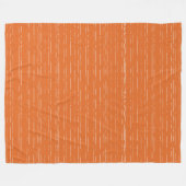 Abstracte lijnen Oranje retrorgeometrisch lijnpatr Fleece Deken (Voorkant (Horizontaal))