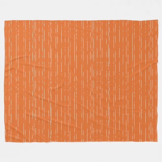 Abstracte lijnen Oranje retrorgeometrisch lijnpatr Fleece Deken (Voorkant (Horizontaal))