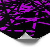 Abstracte lijnen - Paars Poster (Hoek)