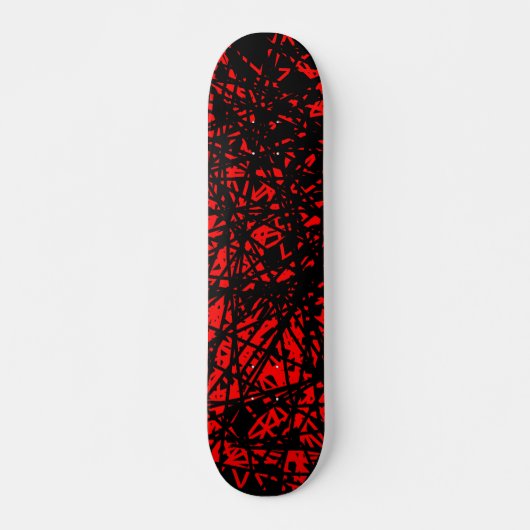 Abstracte lijnen - rood skateboard (Voorkant)