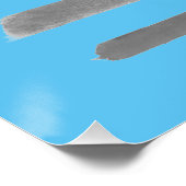 Abstracte lijnen Schets Blauw Water Ocean Geuren Perfect Poster (Hoek)