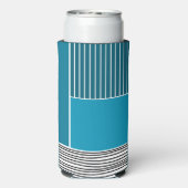 Abstracte lijnen seltzer blikjeskoeler (Seltzer Achterkant)