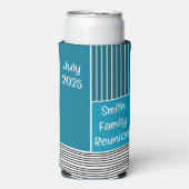 Abstracte lijnen seltzer blikjeskoeler (Seltzer Voorkant)