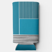 Abstracte lijnen seltzer blikjeskoeler (Achterkant)