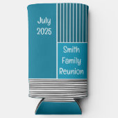 Abstracte lijnen seltzer blikjeskoeler (Voorkant)