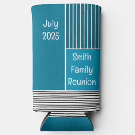 Abstracte lijnen seltzer blikjeskoeler