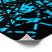 Abstracte lijnen - Sky Blue Poster (Hoek)