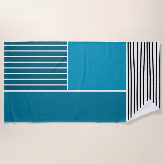 Abstracte lijnen strandlaken (Voorkant)