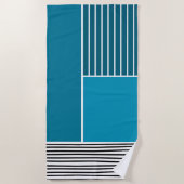 Abstracte lijnen strandlaken (Voorkant)