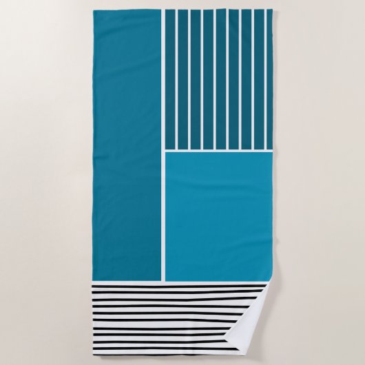 Abstracte lijnen strandlaken (Voorkant)