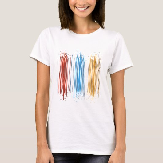 Abstracte lijnen t-shirt (Voorkant)
