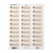 Abstracte Lijnen Tan Trouwlabel Etiket (Full Sheet)