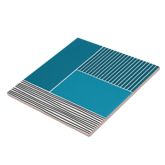 Abstracte lijnen tegeltje (Zijkant)