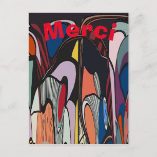Abstracte lijnen, tekst bewerken briefkaart