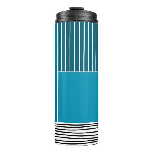 Abstracte lijnen thermosbeker (Voorkant)