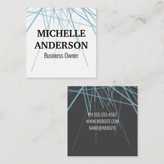 Abstracte lijnen vierkante visitekaartje (Voorkant / Achterkant)